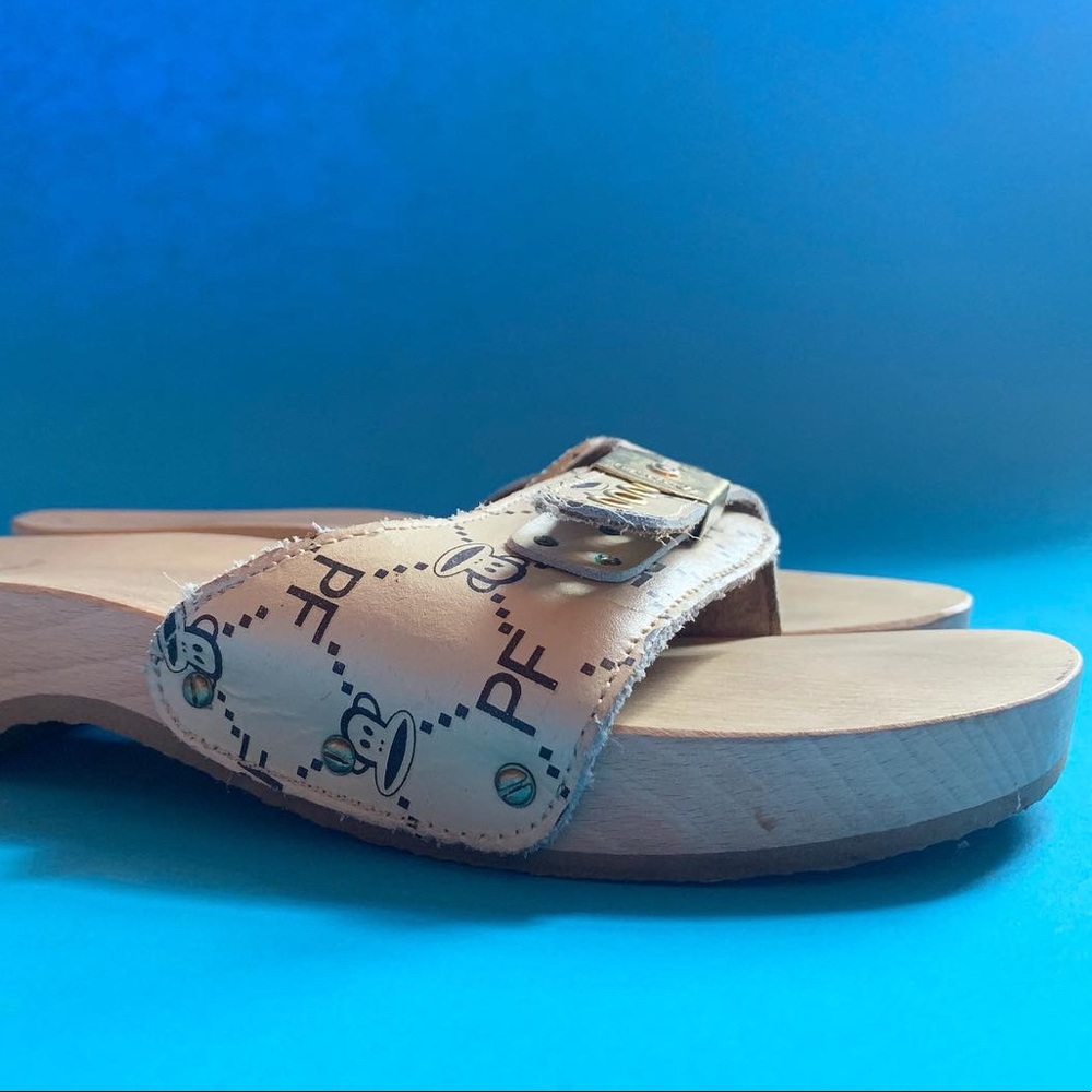 PAUL FRANK WOODEN SANDALS SIZE 8.5